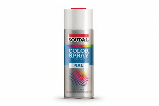 Color Spray Smalto Acrilico Spray- - Ml.400 - Nero Profondo Ral 9005 Opaco (155572) - 6 Pezzi Soudal