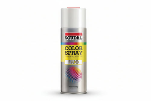 Color Spray Fluo Smalto Acrilico Fluorescente Spray- - Ml.400 - Verde Fluorescente (155599) - 6 Pezzi Soudal