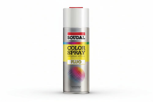 Color Spray Fluo Smalto Acrilico Fluorescente Spray- - Ml.400 - Arancione Fluorescente (155600) - 6 Pezzi Soudal
