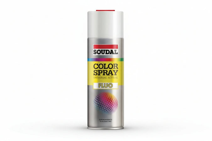 Color Spray Fluo Smalto Acrilico Fluorescente Spray- - Ml.400 - Arancione Fluorescente (155600) - 6 Pezzi Soudal