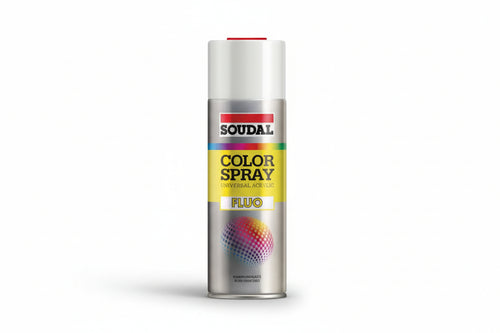 Color Spray Fluo Smalto Acrilico Fluorescente Spray- - Ml.400 - Fucsia Fluorescente (160347) - 6 Pezzi Soudal