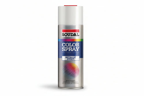 Color Spray Metallic Effect Smalto Acrilico Effetto Metallizzato Spray- - Ml.400 - Nero Metallizzato (155567) - 6 Pezzi Soudal