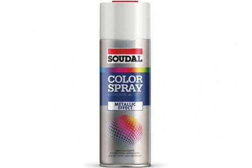 Color Spray Metallic Effect Smalto Acrilico Effetto Metallizzato Spray- - Ml.400 - Blu Metallizzato (155568) - 6 Pezzi Soudal