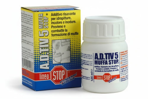 A.D.Tiv 5 Muffa Stop- - Ml.125 Flacone Diluire In Lt.5/7 Idropittura - 3 Pezzi Dixi