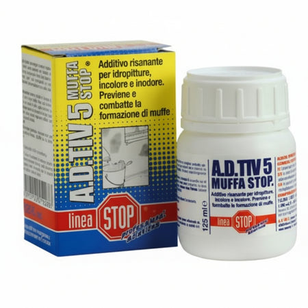 A.D.Tiv 5 Muffa Stop- - Ml.250 Flacone Diluire In Lt.10/14 Idropittura - 2 Pezzi Dixi