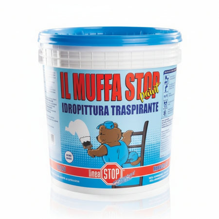 Il Muffa Stop Paint Idropittura Traspirante Lt.2,5 In Barattolo Dixi