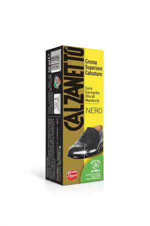 Crema Lucida Per Scarpe Nero Tubetto- - Ml.50 - 6 Pezzi Ebano