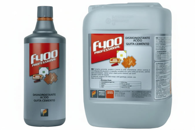 Acido Forte Per Cemento F400- - Lt.1 - 12 Pezzi Faren