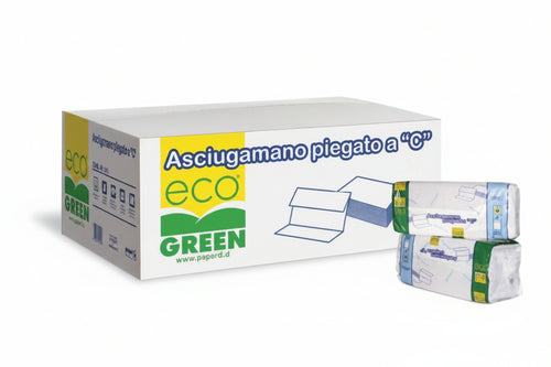 Carta Asciugamani Piegata A C Eco- - Colore Bianco - 20 Pezzi