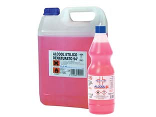 Alcool Etilico Denaturato 94 °- - Lt.5 - 4 Pezzi