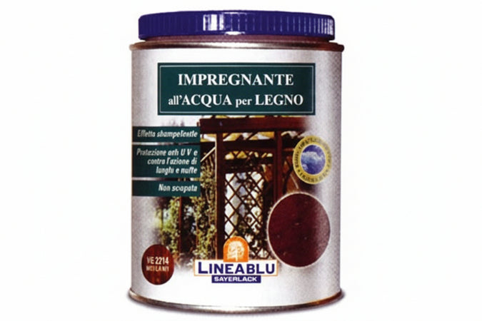 Impregnante All'Acqua Effetto Cera Per Legno Per Esterno Hi 2212 Noce Ml.750 Sayerlack