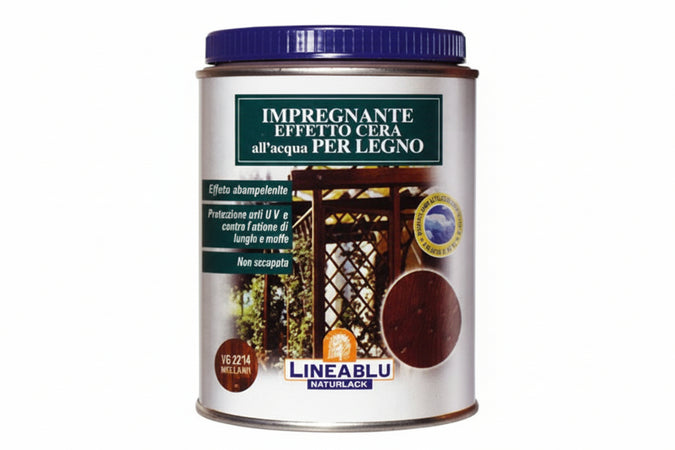 Impregnante All'Acqua Effetto Cera Per Legno Per Esterno Hi 2213 Noce Scuro Ml.750 Sayerlack