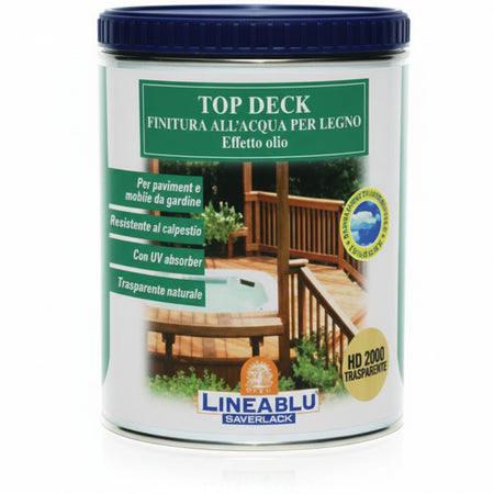Finitura All'Acqua Effetto Olio Per Legno Top Deck Hd 2000 Trasparente Ml.750 Sayerlack