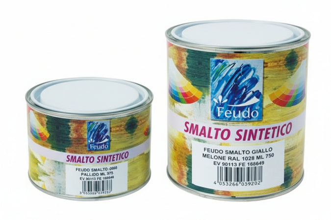 Smalto Sintetico Lucido (Lack 82)- - Ml.750 Avorio Chiaro Ral 1015 - 6 Pezzi Feudo