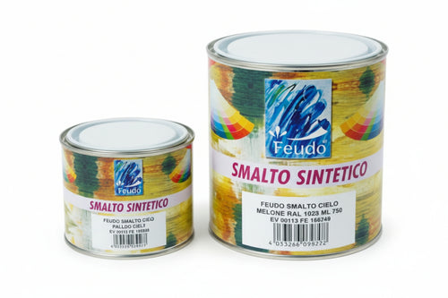 Smalto Sintetico Lucido (Lack 82)- - Ml.750 Grigio Grafite Ral 7024 - 6 Pezzi Feudo