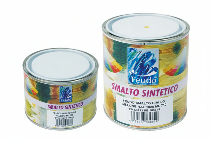 Smalto Sintetico Lucido (Lack 82)- - Ml.375 Verde Muschio Ral 6005 - 6 Pezzi Feudo
