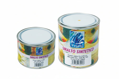 Smalto Sintetico Opaco (Lack 90)- - Ml.750 Bianco Opaco Ral 9010 - 6 Pezzi Feudo