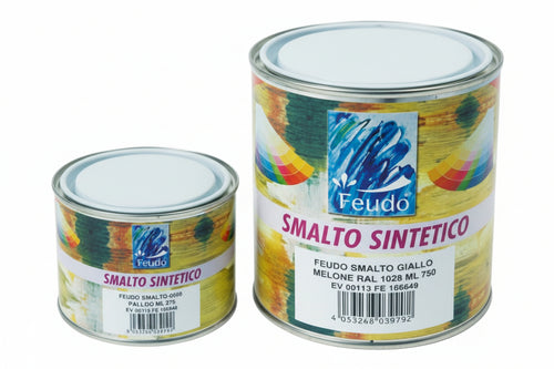 Smalto Sintetico Opaco (Lack 90)- - Ml.750 Nero Opaco Ral 9011 - 6 Pezzi Feudo