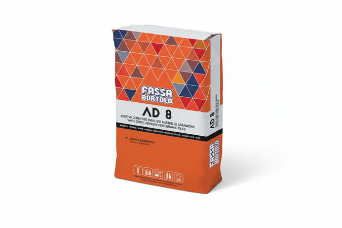 Fassa Colla Per Piastrelle Bianca In Polvere Ad 8- - Kg.5 In Sacco - 5 Pezzi Fassa