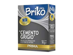 K2 Linea Briko Cemento Grigio In Polvere- - Kg.1 In Scatola - 12 Pezzi K2
