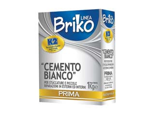 K2 Linea Briko Cemento Bianco In Polvere- - Kg.1 In Scatola - 12 Pezzi K2