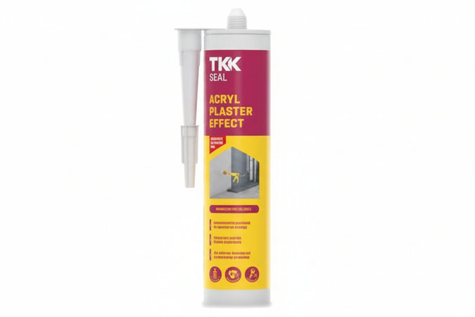 Silicone Sigillante Acrilico Ruvido Verniciabile Acryl Plaster Effect- - Ml.300 Bianco - 2 Pezzi Tkk