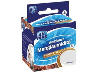 Airmax Assorbiumidita' Mini Tab Ricarica Incanto D'Oriente- - 2 Ricariche 100 Gr. Ciascuna - 6 Pezzi Airmax