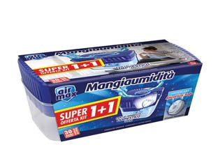 Kit Vortex Airmax Assorbiumidita' Vaschetta + Tab- - Vaschetta E 1 Ricarica Tab Inclusa - 6 Pezzi Airmax