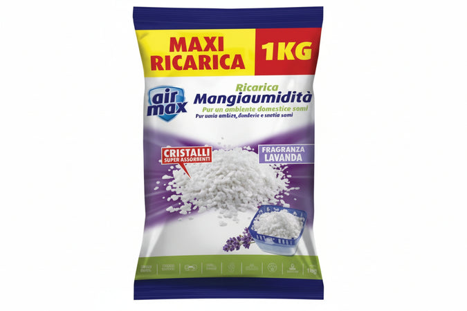 Airmax Assorbiumidita' Sali Ricarica Lavanda- - Kg.1 - 6 Pezzi Airmax