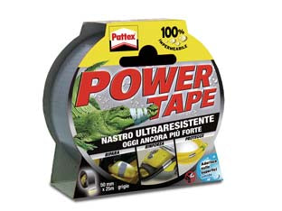Pattex Nastro Adesivo Power Tape- - Mm.50H. In Rotoli Da Mt.10 Colore Grigio - 2 Blister Henkel