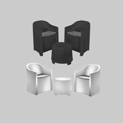 Salotto 'Luna' Col. Antracite - Pro Garden