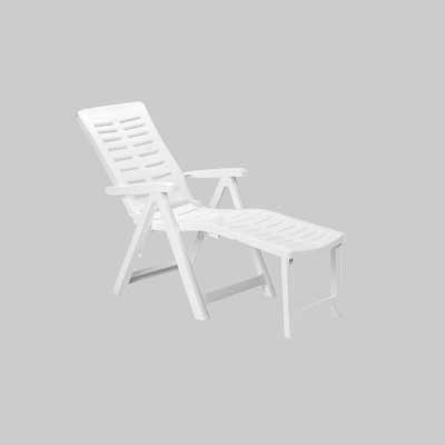 Poltrona Pieghevole 'Arizona' Cm 60X108X109H - Col. Bianco - Pro Garden