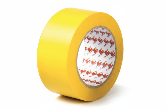 Nastro Adesivo In Pvc Giallo- - Mm.50H. Rotoli Da Mt.33 - 6 Pezzi Feudo