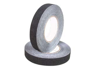 Nastro Adesivo Antisdrucciolo Nero In Rotolo- - Mm.25H. In Rotoli Da Mt.18 -Nero- - 2 Pezzi Geko