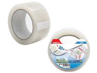 Nastro Adesivo In Polietilene Trasparente Uso Esterno- - Mm.50 X 30 Mt. - 4 Pezzi Geko