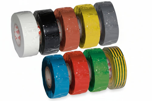 Nastro Isolante Spessore Mm.0,13- - Mm.15X25Mt. Colore Bianco - 12 Pezzi Scapatapes