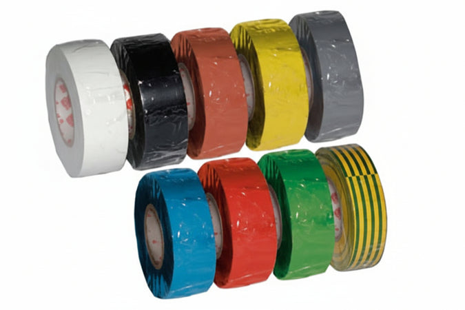 Nastro Isolante Spessore Mm.0,13- - Mm.15X10Mt. Colore Grigio - 10 Pezzi Scapatapes