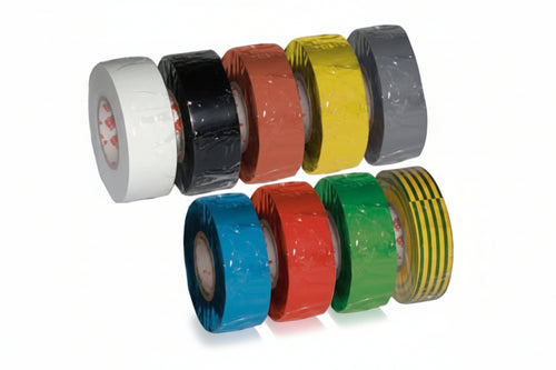 Nastro Isolante Spessore Mm.0,13- - Mm.25X25Mt. Colore Azzurro - 8 Pezzi Scapatapes