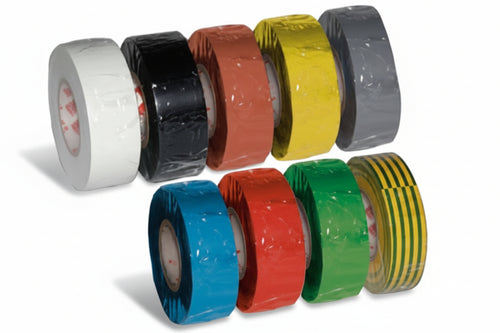 Nastro Isolante Spessore Mm.0,13- - Mm.15X25 Metri Colore Rosso - 12 Pezzi Scapatapes