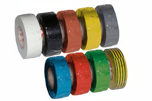 Nastro Isolante Spessore Mm.0,13- - Mm.15X10 Metri Colore Giallo/Verde - 10 Pezzi Scapatapes