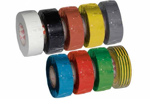 Nastro Isolante Spessore Mm.0,13- - Mm.19X25 Metri Colore Giallo/Verde - 10 Pezzi Scapatapes
