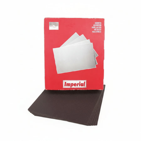Carta Abrasiva Impermeabile In Fogli- - Grana 180 - 100 Pezzi Imperial
