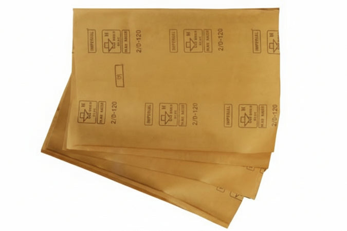 Carta Vetrata Silicata In Fogli- - N°4 Grana 40 - 10 Pezzi Imperial