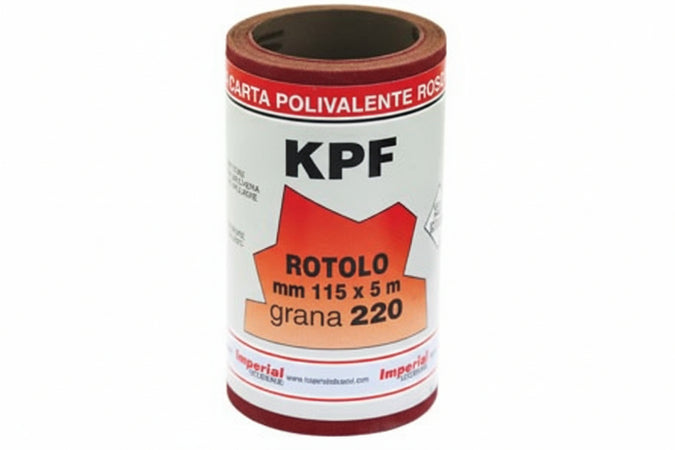 Carta Resinata Al Corindone Con Supporto Lattice Kpf In Miniroll- - Grana 220 - 3 Pezzi Imperial