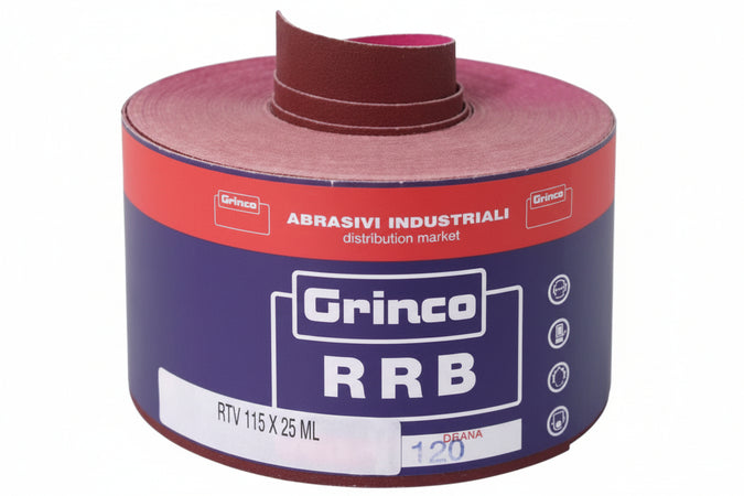 Carta Resinata Al Corindone Rrb Con Velcro- - Grana 120 - 25 Mt