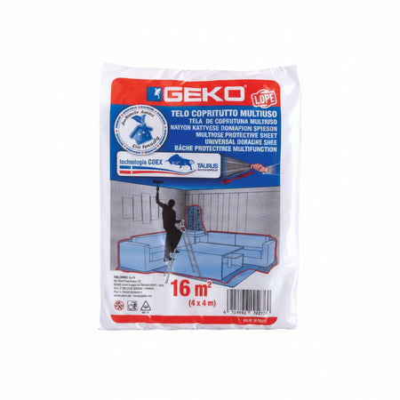 Telo Copritutto Mt.4X4 Pesanti- - Mt.4X4 Gr.330 - 46 Pezzi Geko