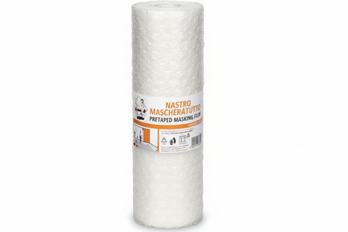 Nastro Carta Adesivo + Film Hdpe Trasparente- - Cm.50X20Mt - 10 Rotolo