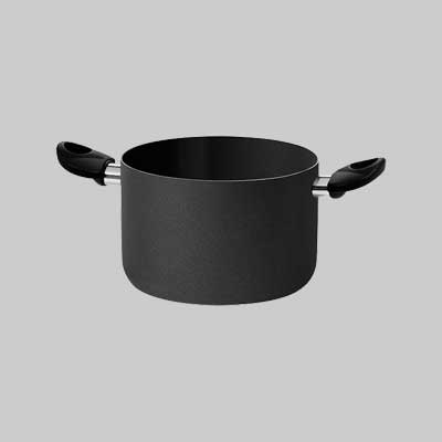 Pentola 'Black Line' Ø Cm 18X13,5H - Cap.3 Lt - Pentalux
