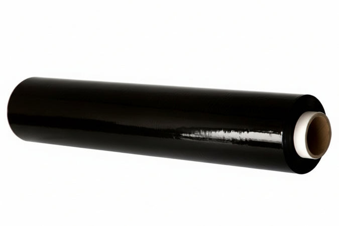 Film Estensibile Manuale Nero- - Cm.50H. Lunghezza Mt.150 - Spess. My 23 - Kg.2,2 - 6 Pezzi