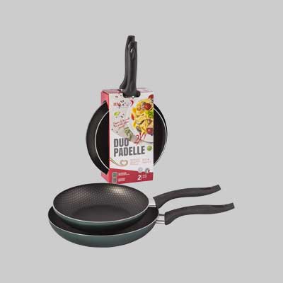 Kit Padelle 'Black Line' 28/24 Cm - Set 2 Pezzi - Pentalux